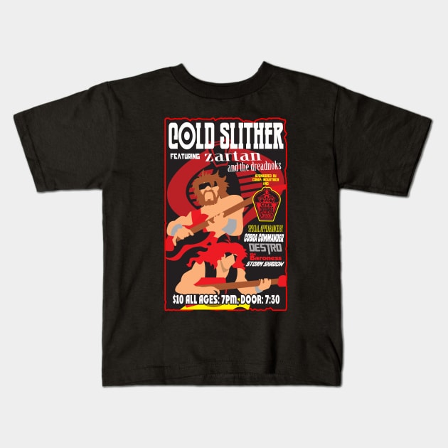 Cold Slither Concert Poster Kids T-Shirt by CuddleswithCatsArt